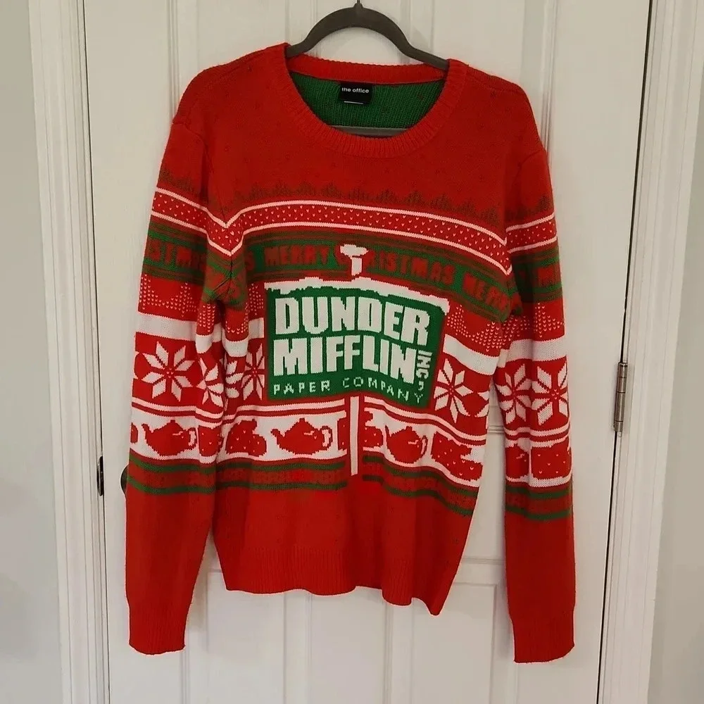 The Office Dunder Mifflin Paper Company Christmas Sweater - Picture 2 of 13